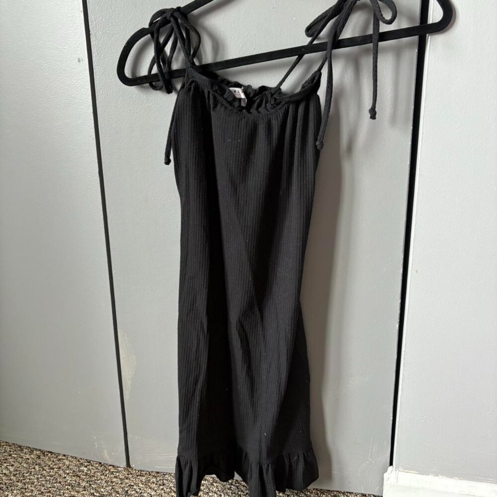 Blue blush black mini dress size s
